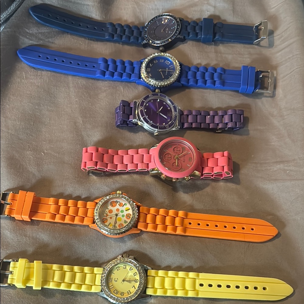 Colorful Silicone Strap Watches Lot